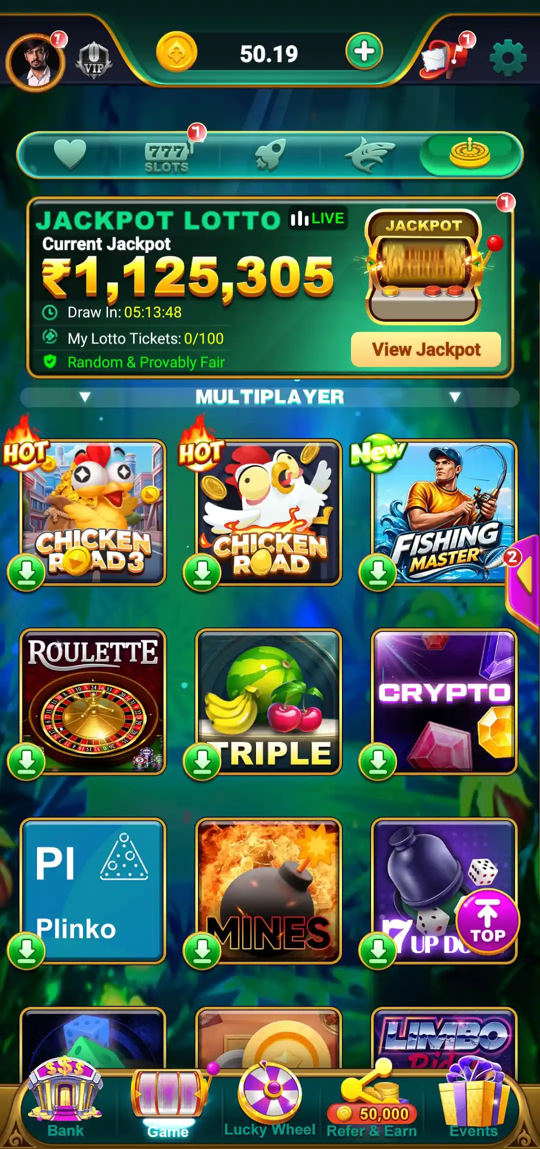 777 Game Multiplayer games