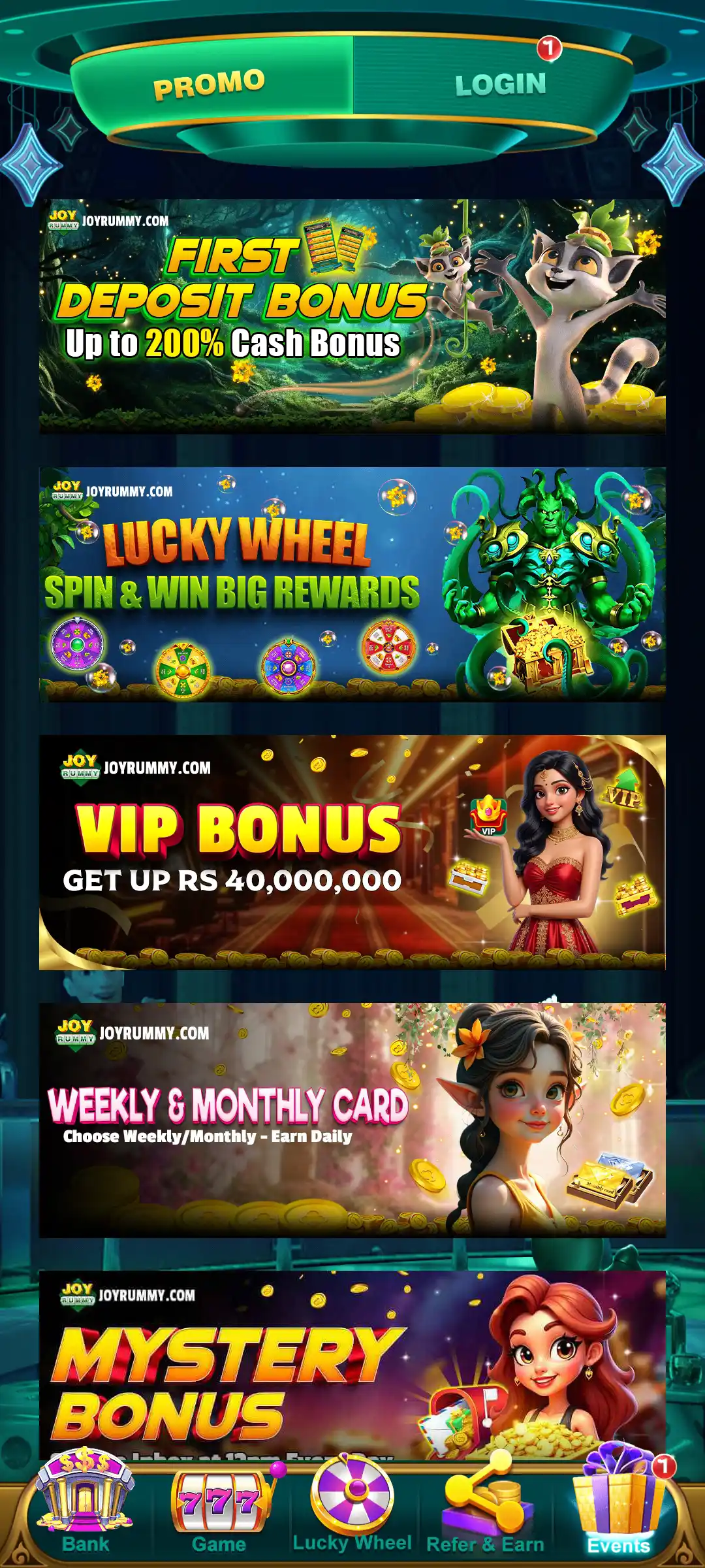 Joy Rummy Promotions and Events