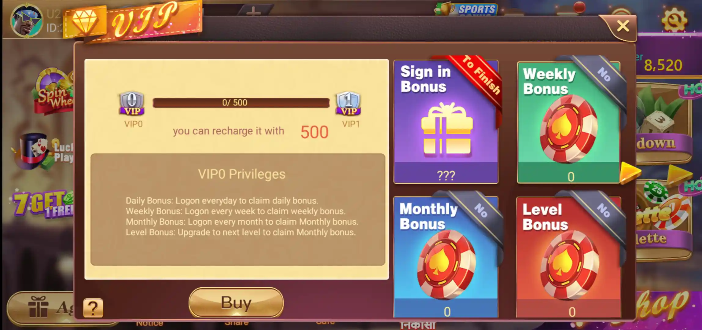 Rummy Leader VIP plan page