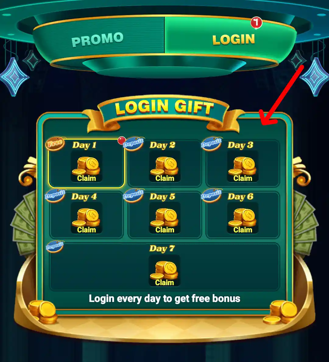 Rummy Ludo login button