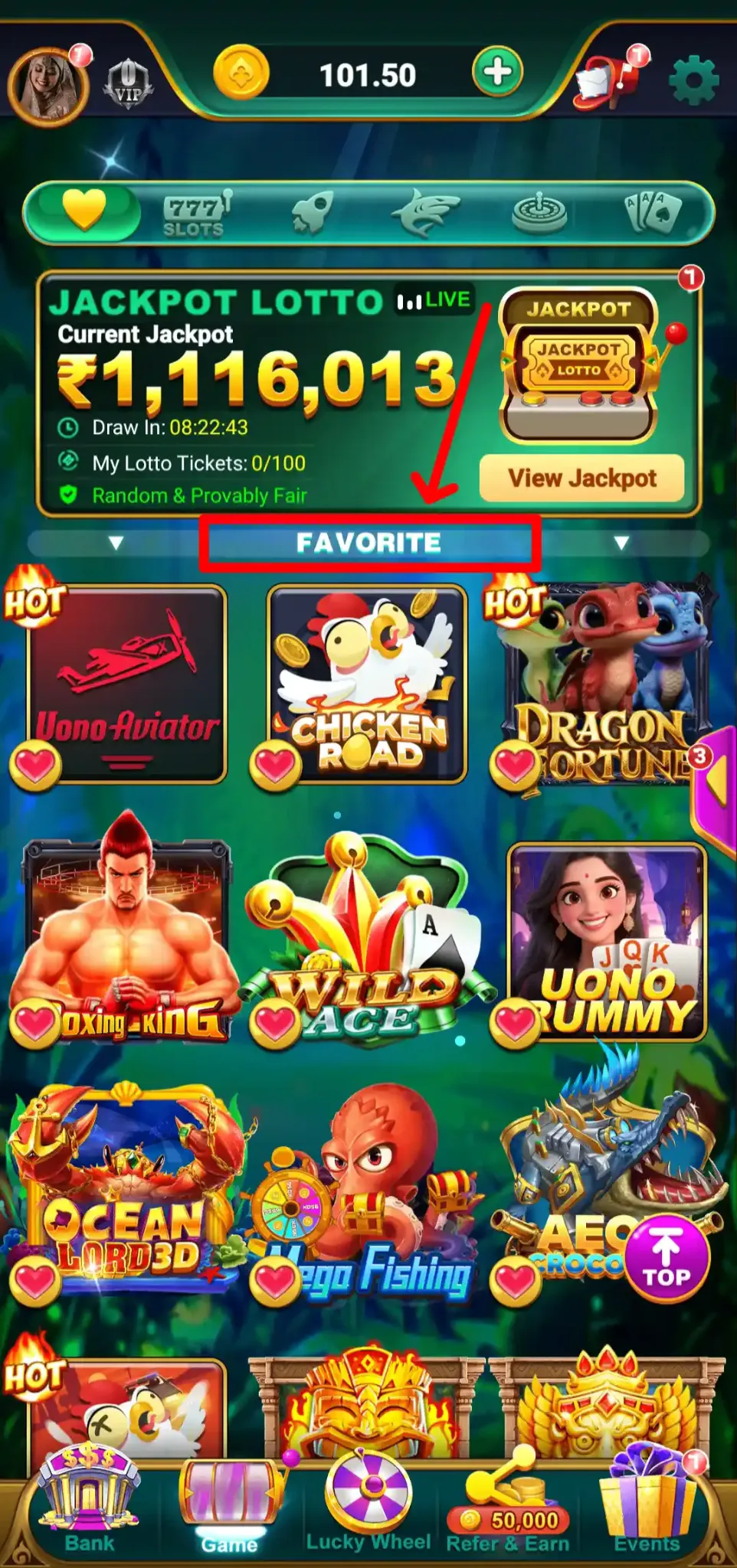 Rummy Ludo app home
