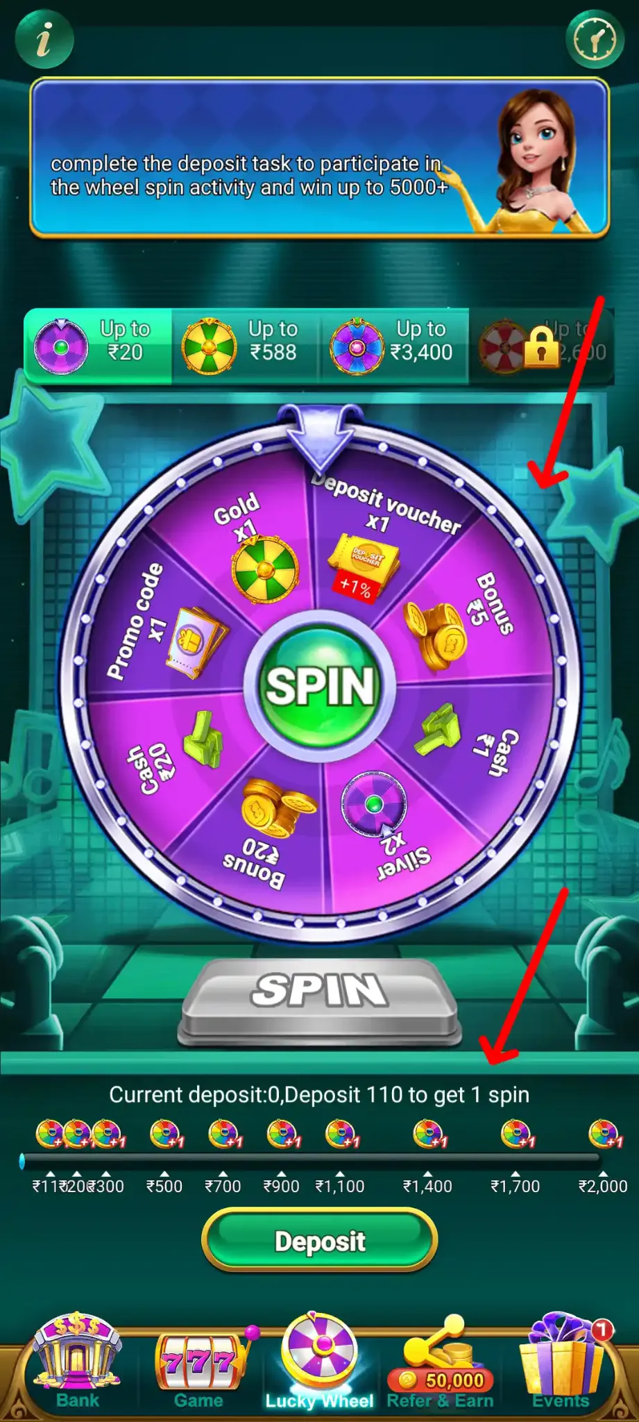 Rummy Ludo Lucky Wheel